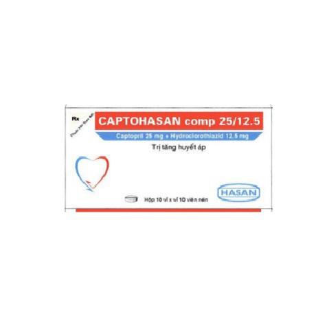 Captohasan Comp 25/12.5 (Captopril, Hydroclorothiazid) Hasan (H/100v)