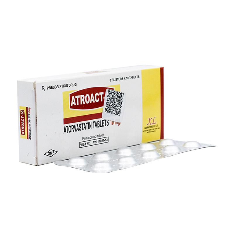 Atroact-10 (Atorvastatin) Xl Laboratories (H/30v)