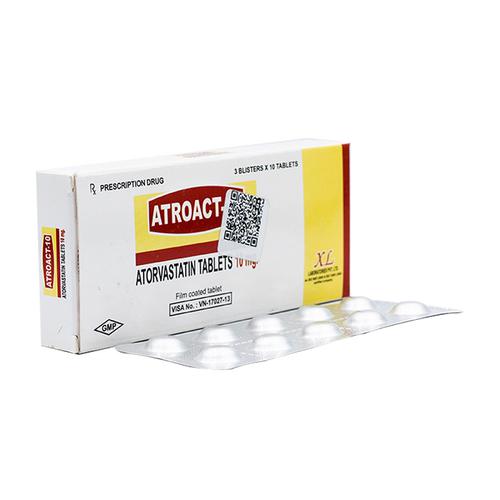 Atroact-10 (Atorvastatin) Xl Laboratories (H/30v)