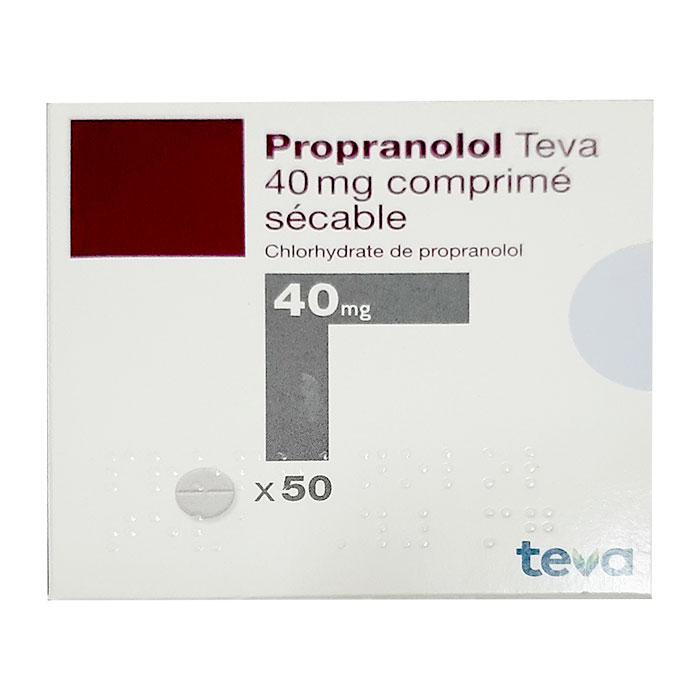 Propranolol 40mg (Propranolon hydroclorid) Teva (H/50v)Pháp