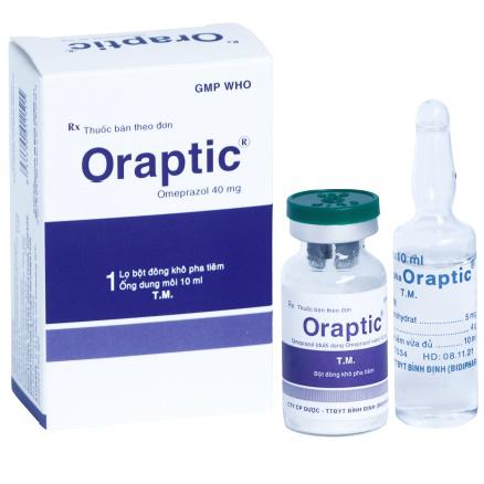 Oraptic 40 (Omeprazol) Bidiphar (Hộp/2lọ)