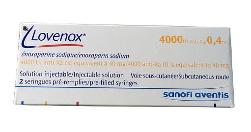 Lovenox 4000ui (Enoxaparin)  Anti-Xa/0.4ml Sanofi (H/2ống)