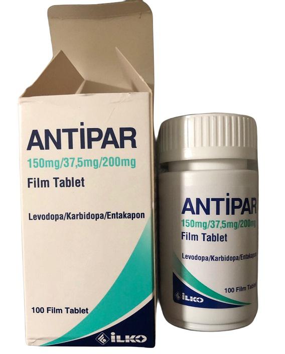 ANTIPAR 150mg/37.5mg/200mg(Levodopa, Carbidopa, Entacapon) ILKO Turkey (H/Lo/100v) 
