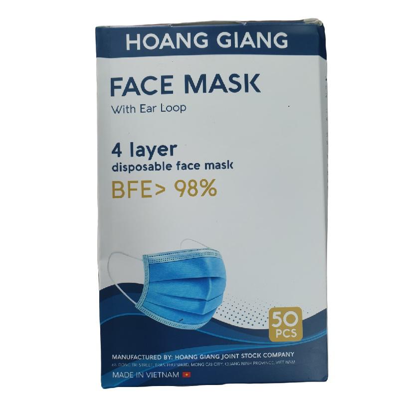 Khẩu Trang Y Tế 4 Lớp Hoàng Giang (H/50c)