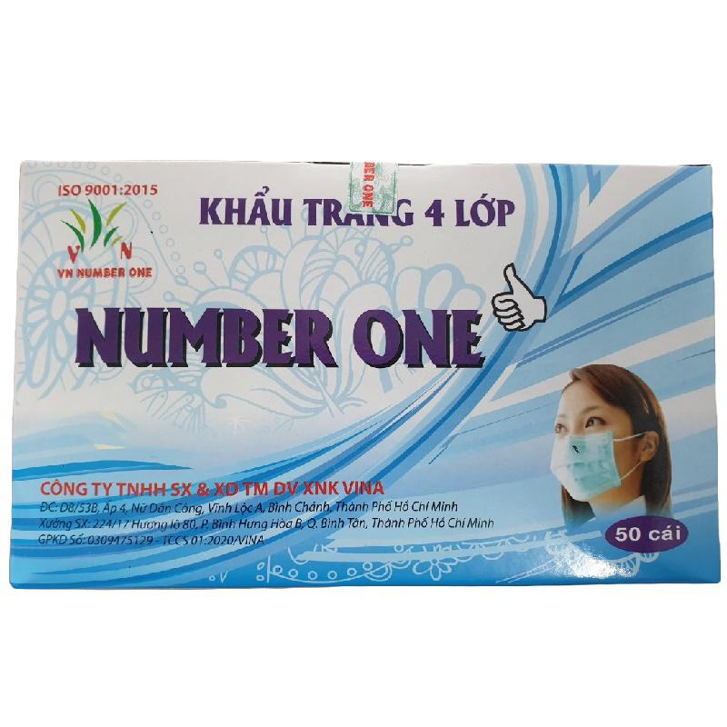 Khẩu Trang Y Tế 4 Lớp Number One (H/50c)