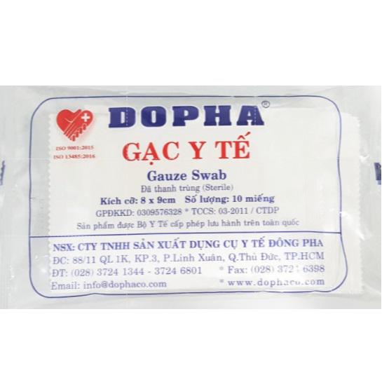 Gạc Y Tế 8x9cm Dopha (Thùng/50gói)