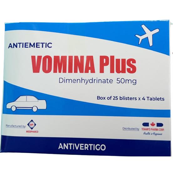 Vomina Plus 50 (Dimenhydrinate) Medipharco (H/100v)