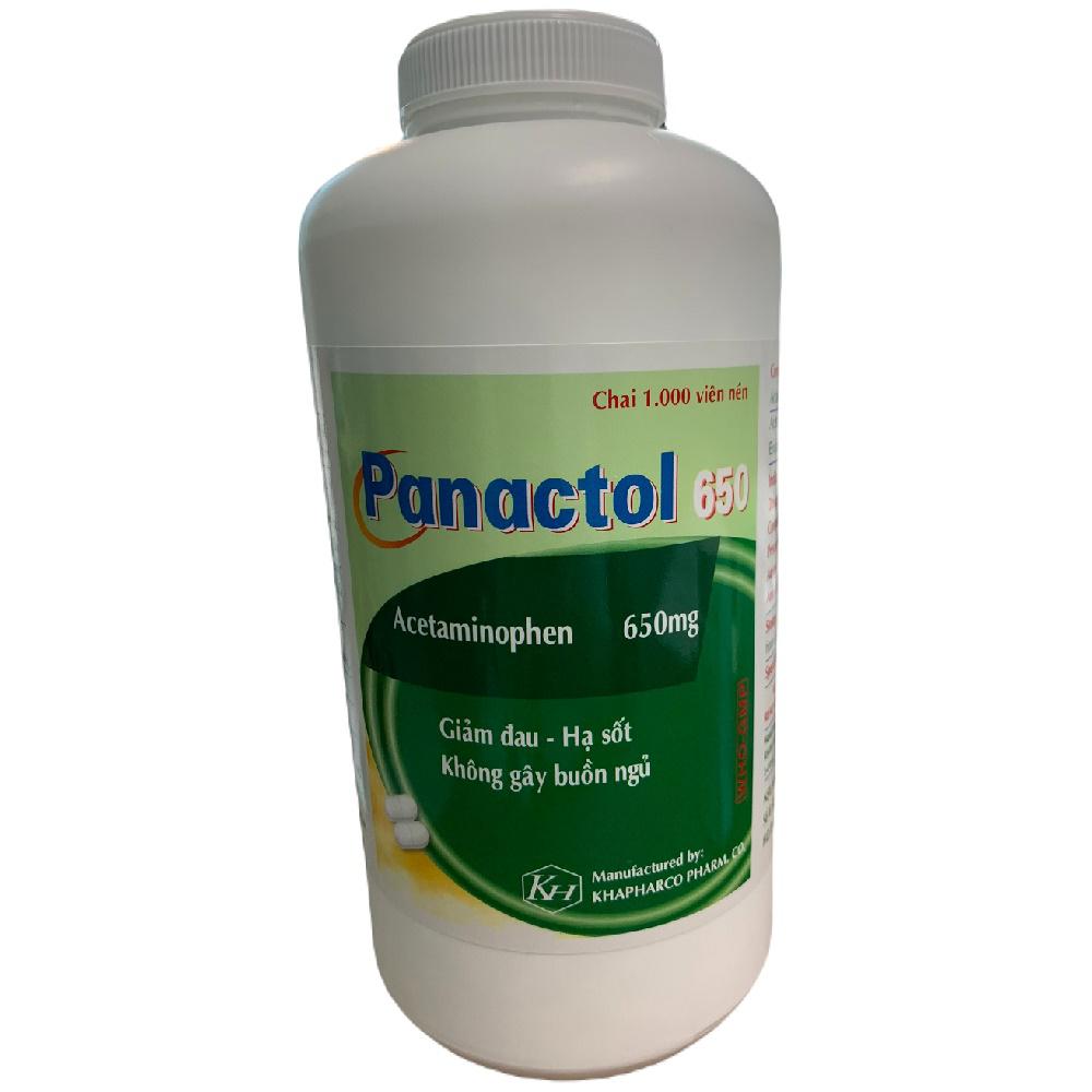 Panactol 650mg (Acetaminophen) Khapharco (C/1000v)