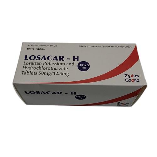 Losacar-H 50mg/12.5mg Cadila Healthcare Ltd (H/100v)