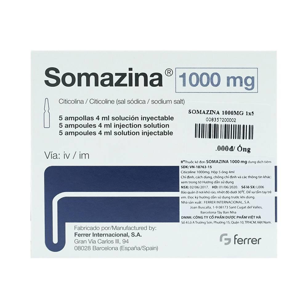 Somazina 1000mg (Citicolin) Ferrer (H/5o/4ml)