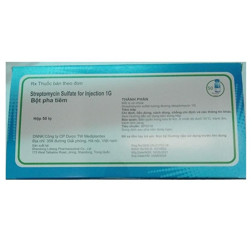 Streptomycin 1g Shandong (H/50 Lọ)