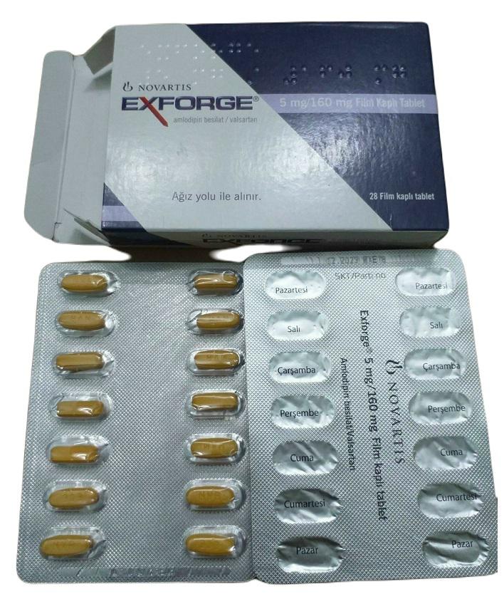 Exforge 5/160mg ( Amlodipine, Valsartan) NOVARTIS Turkey (H/28V)