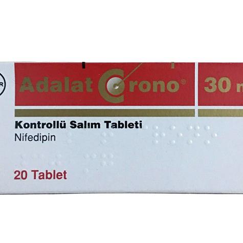 Adalat Crono 30mg (Nifedipine) Bayer Turkey (H/20V)