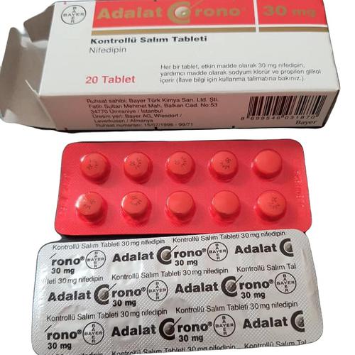Adalat Crono 30mg (Nifedipine) Bayer Turkey (H/20V)