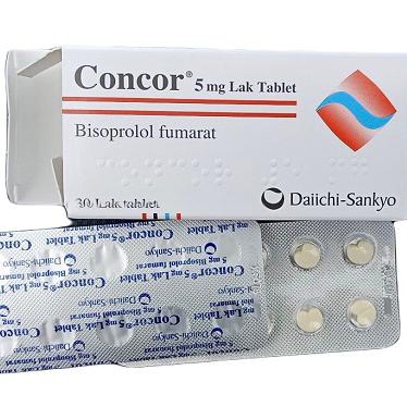Concor 5mg (Bisoprolol Fumarat) Daiichi-Sankyo Turkey (H/30V)