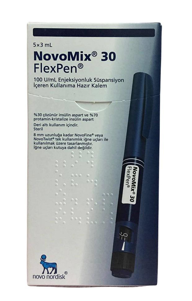 Novomix 30 Flexpen 100IU/ml  (Insulin) Novo Nordisk Turkey (H/5 But)