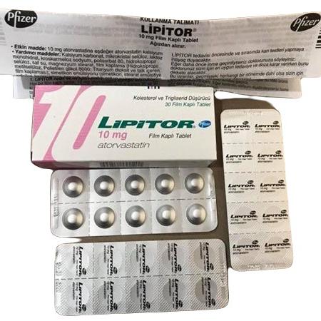 Lipitor 10mg (Atorvastatin) Pfizer Turkey (H/30V)