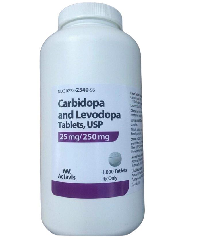 Carbidopa/levodopa 25mg/250mg Actavis (Lọ /1000 V)