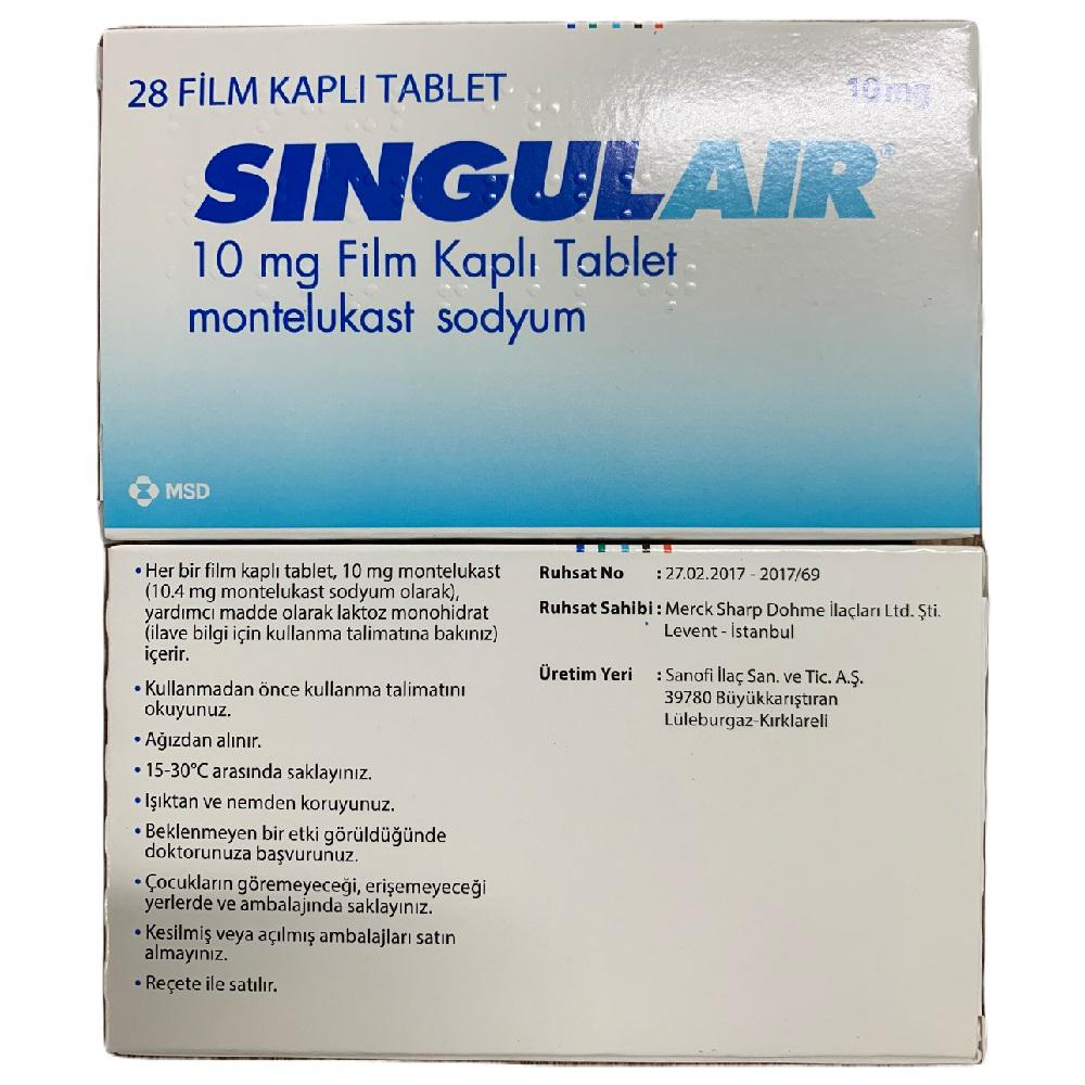 Singulair 10mg (Montelukast) MSD Turkey (H/28V)