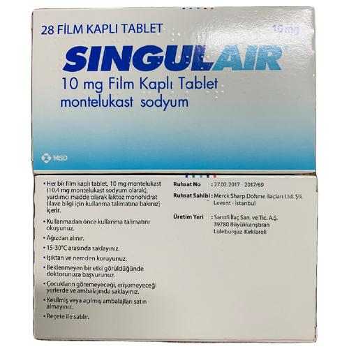 Singulair 10mg (Montelukast) MSD Turkey (H/28V)