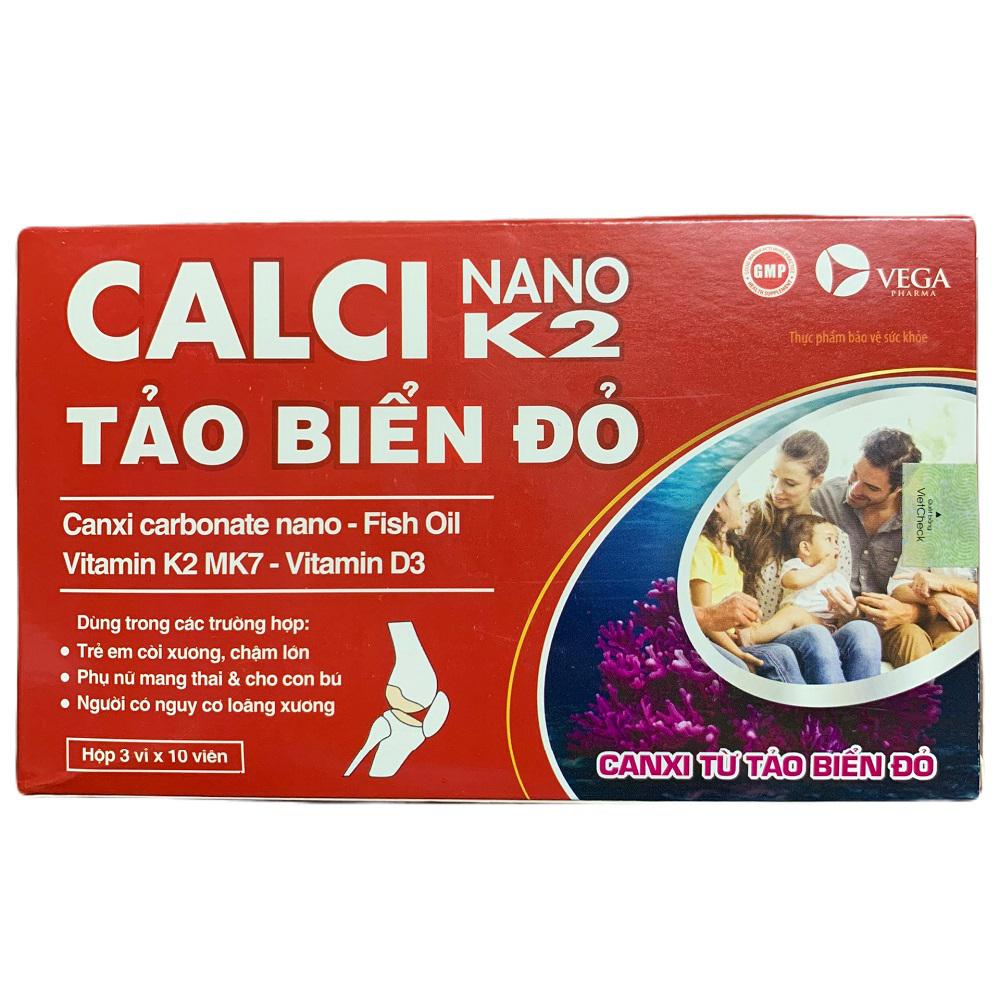 Calci Nano K2 Tảo Biển Đỏ (H/30v)