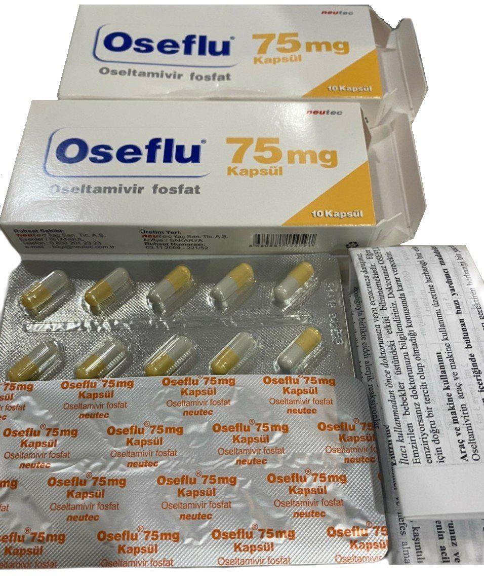 Oseflu 75mg (Oseltamivir) Neutec Turkey  (H/10V)