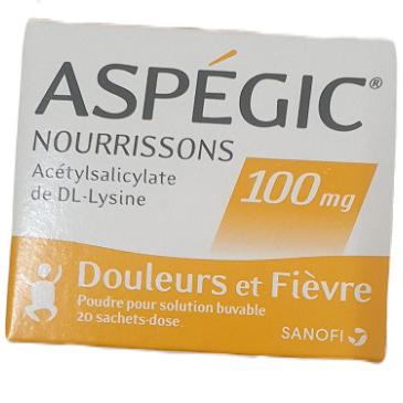 Aspegic 100mg (Acetylsalicylate) Sanofi France (H/20 goi) 