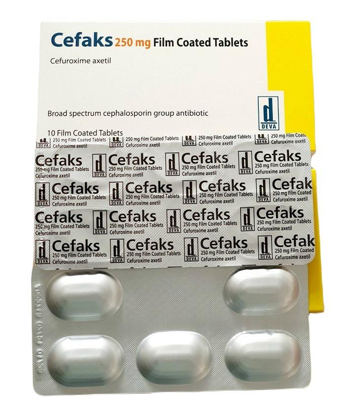 Cefaks 250mg (Cefuroxime) Deva Turkey  (H/10V)