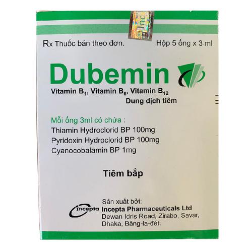Dubemin (Vitamin B1, B6, B12) Incepta (H/5ống/3ml)