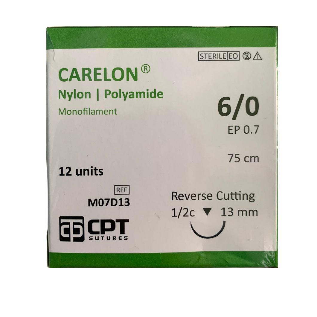 Chỉ Phẫu Thuật Nylon Carelon 6/0 (Hộp/12Tép)