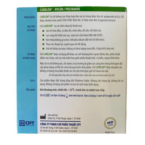 Chỉ Phẫu Thuật Nylon Carelon 3/0 (Hộp/24Tép)