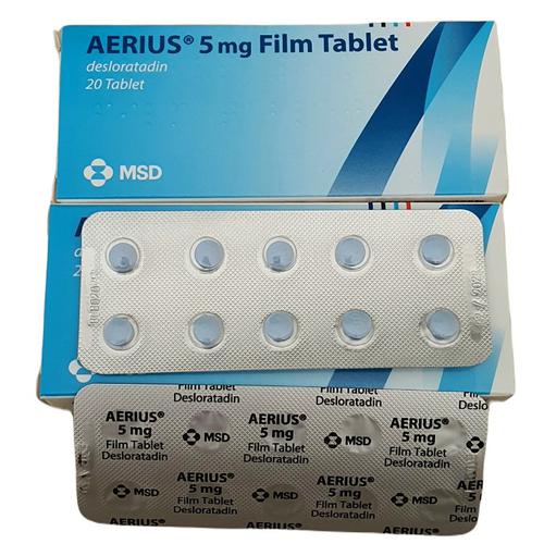 Aerius 5mg (Desloratadine) MSD  Turkey (H/20V)