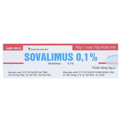 Sovalimus 0.1% (Tacrolimus) HaDiphar (T/10g)