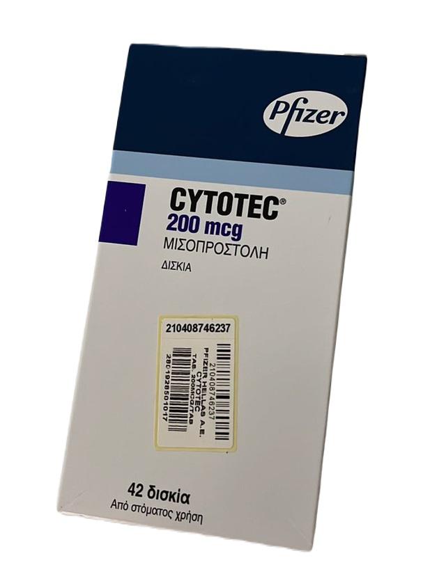 Cytotec 200m mcg ( Misoprostol ) Pfizer (H/42V) Hy Lạp