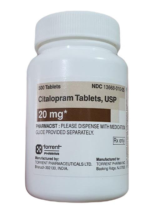 Citalopram 20mg Torrent(Chai 500 viên) INDIA