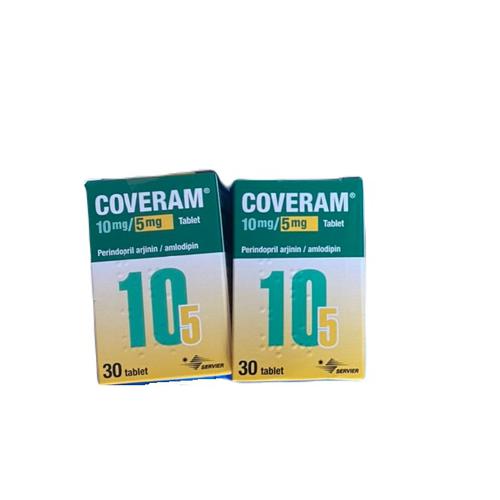 Coveram 10mg/5mg (Perindopril, Amlodipine) Servier Turkey (C/30V) 
