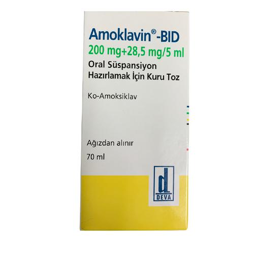 Amoklavin BID 200mg + 28,5mg/5ml Deva Turkey (C/70ml) 