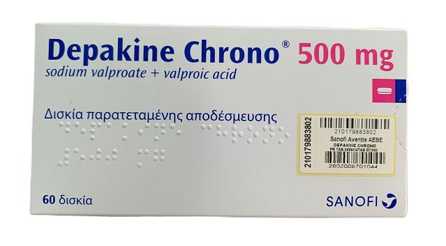 Depakine Chrono 500mg (Valproat natri) SANOFI Greece (H/60V)