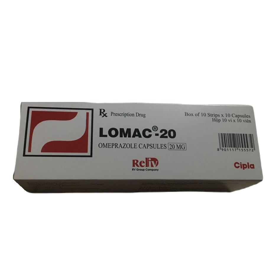 Lomac 20mg (Omeprazole) Cipla (H/100v) Xé