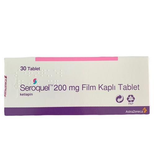 Seroquel (Quetiapine) 200mg Astrazeneca  Turkey (H/30V)