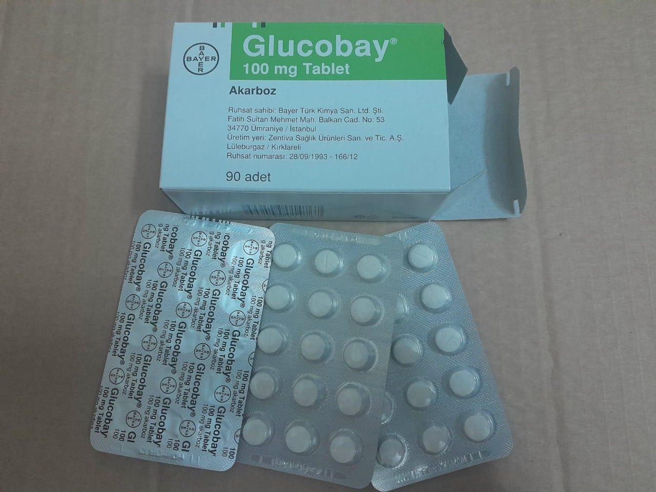 Glucobay 100mg (Acarbose) Bayer (H/90 Viên)