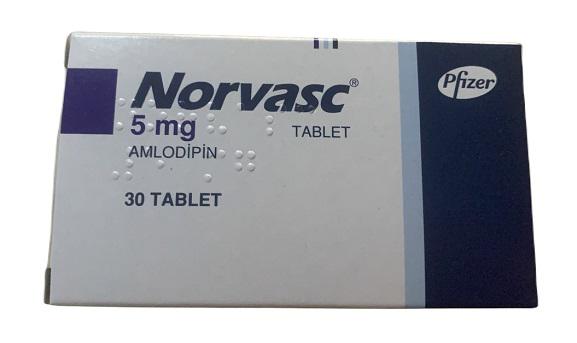 Norvasc 5mg (Amlodipine) Pfizer Turkey (H/30V)