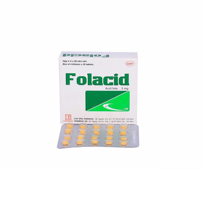 Folacid 5mg (Acid Folic) Pharmedic (H/80v)