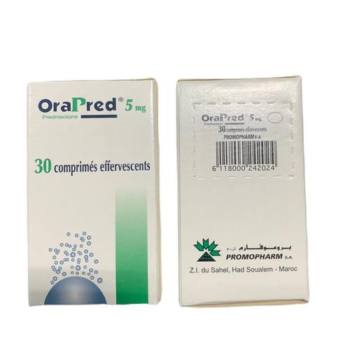 Orapred 5mg (Prednisolone) Promopharm Morocco (Chai/30V)