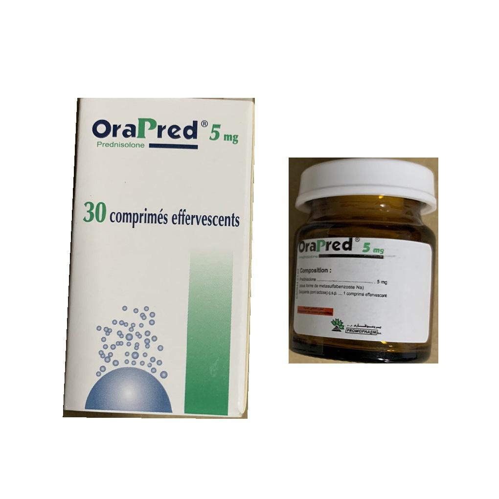 Orapred 5mg (Prednisolone) Promopharm (Chai/30v) Maroc