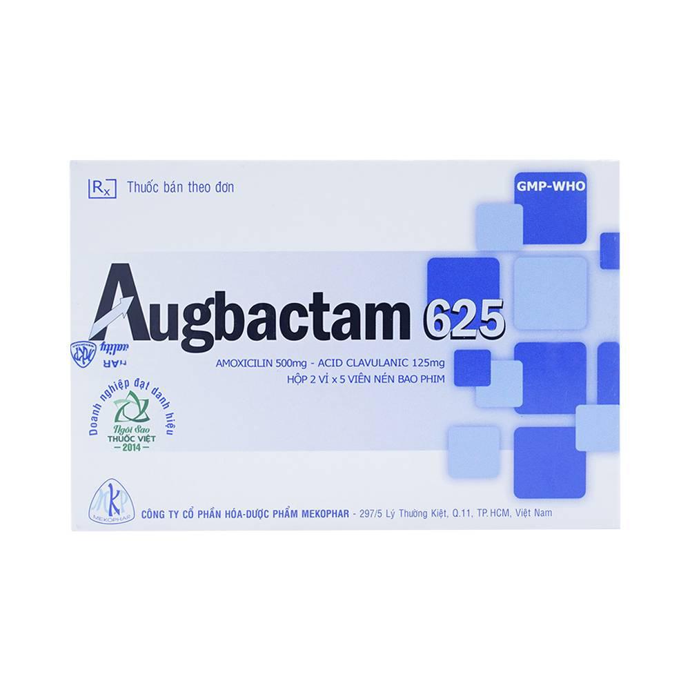 Augbactam 625mg (Amoxicillin, Acid Clavulanic) Mekophar (H/10v)