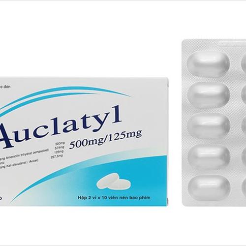 Auclatyl 500mg/125mg (Amoxicillin, Acid Clavulanic) Tipharco (H/20v)