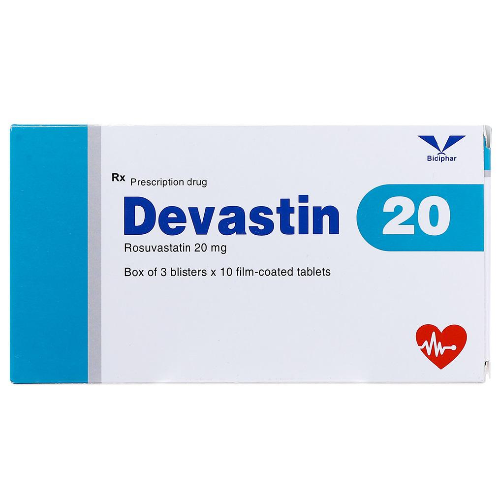 Devastin 20 (Rosuvastatin) Bidiphar (H/30v)
