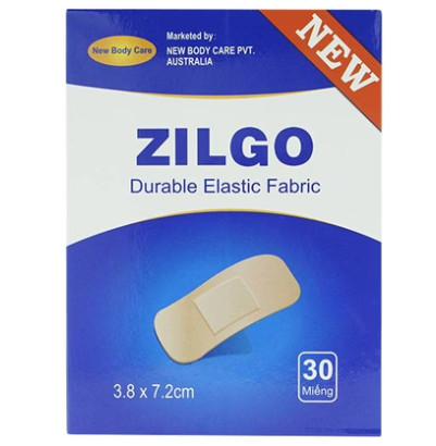 Băng Cá Nhân Bản Lớn Zilgo 3.8x7.2cm (H/30m)