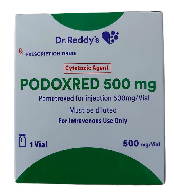 Podoxred 500mg (Pemetrexed) Dr. Reddys (H/1 Lọ) INDIA